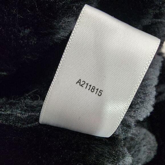 Denim & Co Womens Faux Suede Snap Front Vest Faux Fur Trim Size 1X Black Relaxed - Picture 10 of 10